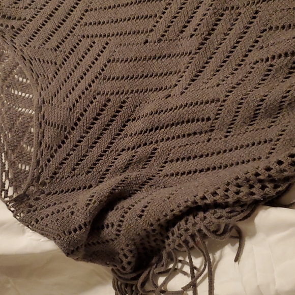 Crochet, gray poncho purchased from Zulily - Picture 2 of 4